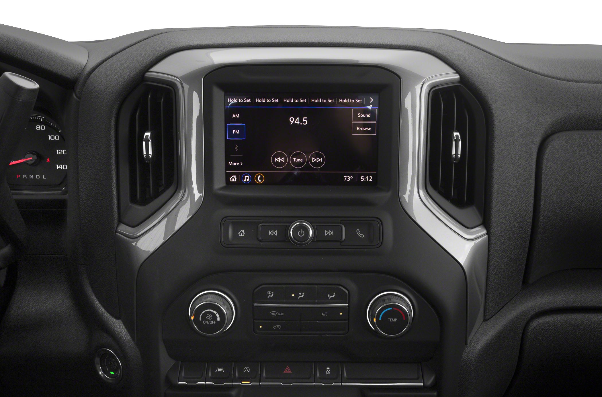 Infotainment display with climate and vehicle controls