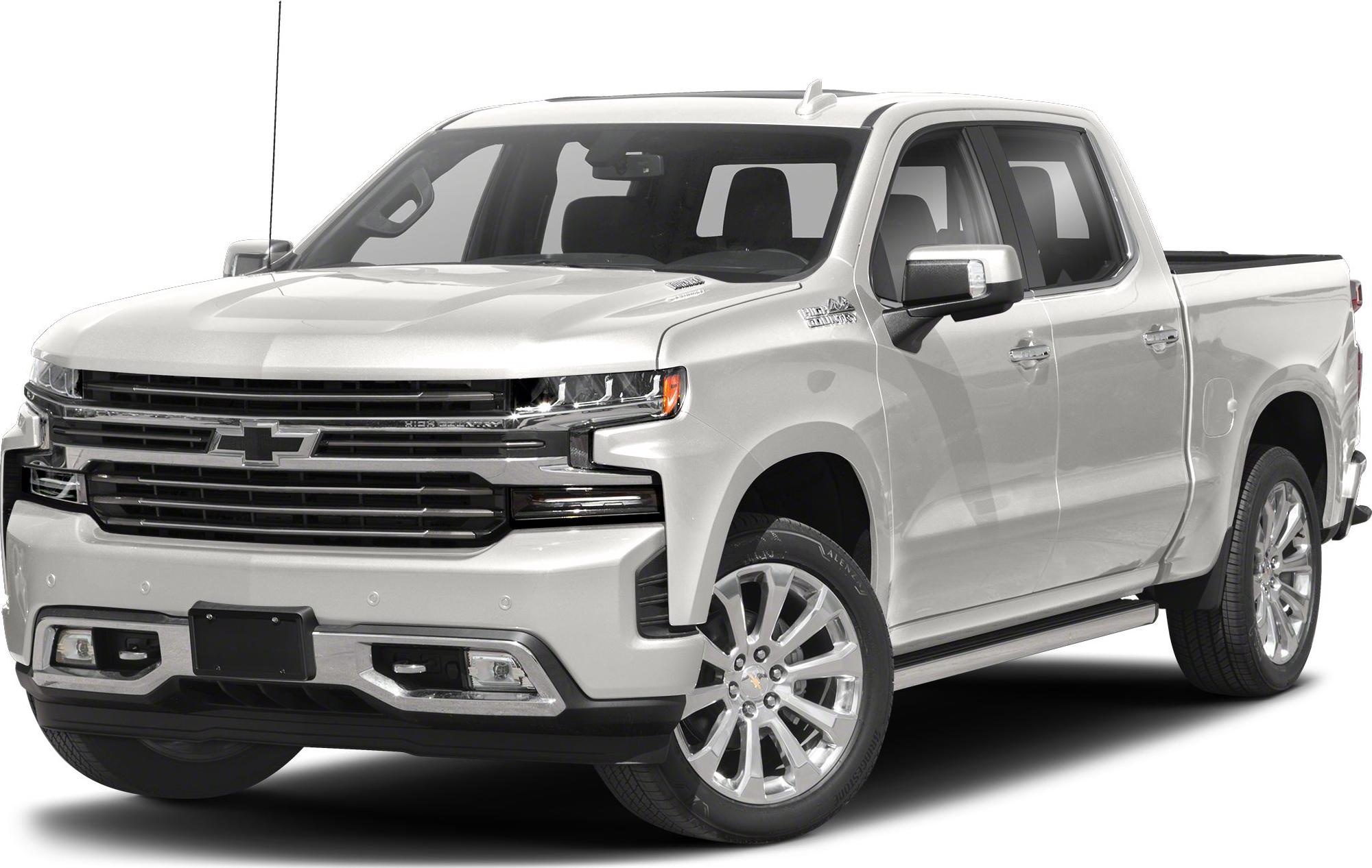 Front and side view of a four-door pickup with alloy wheels and prominent grille.