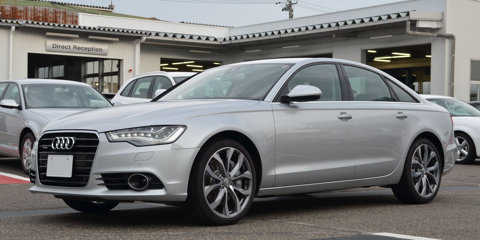 Silver sedan with LED headlights and multi-spoke alloy wheels