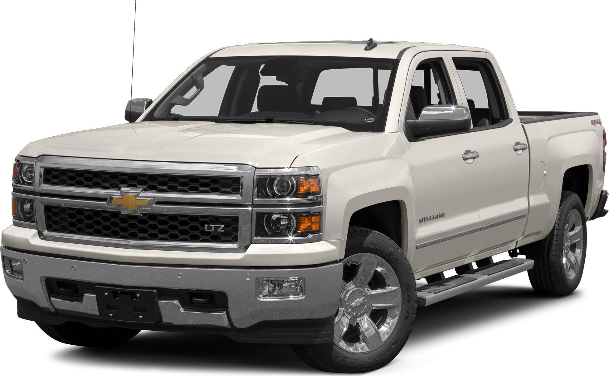 Pickup truck front grille and side profile with crew cab doors