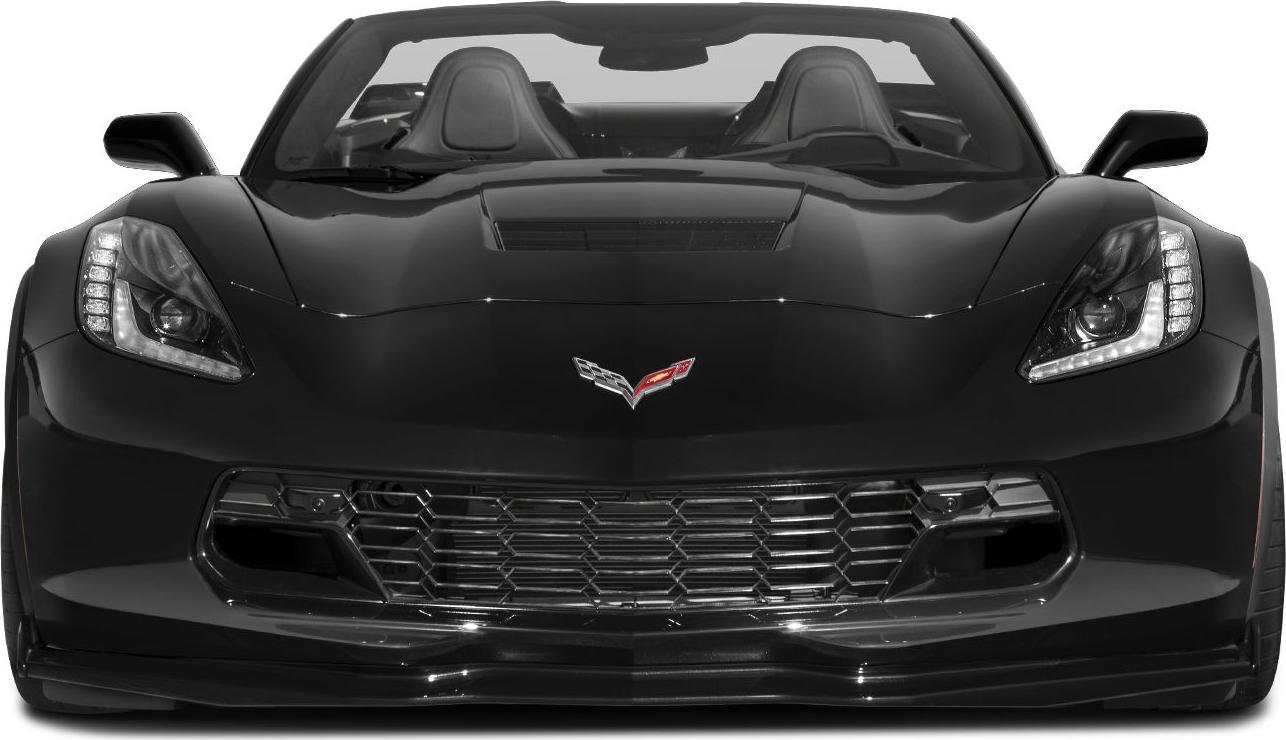 Front view showing LED headlights and grille of a convertible sports car.
