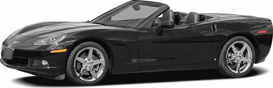 Black convertible with open roof and chrome wheels in side view