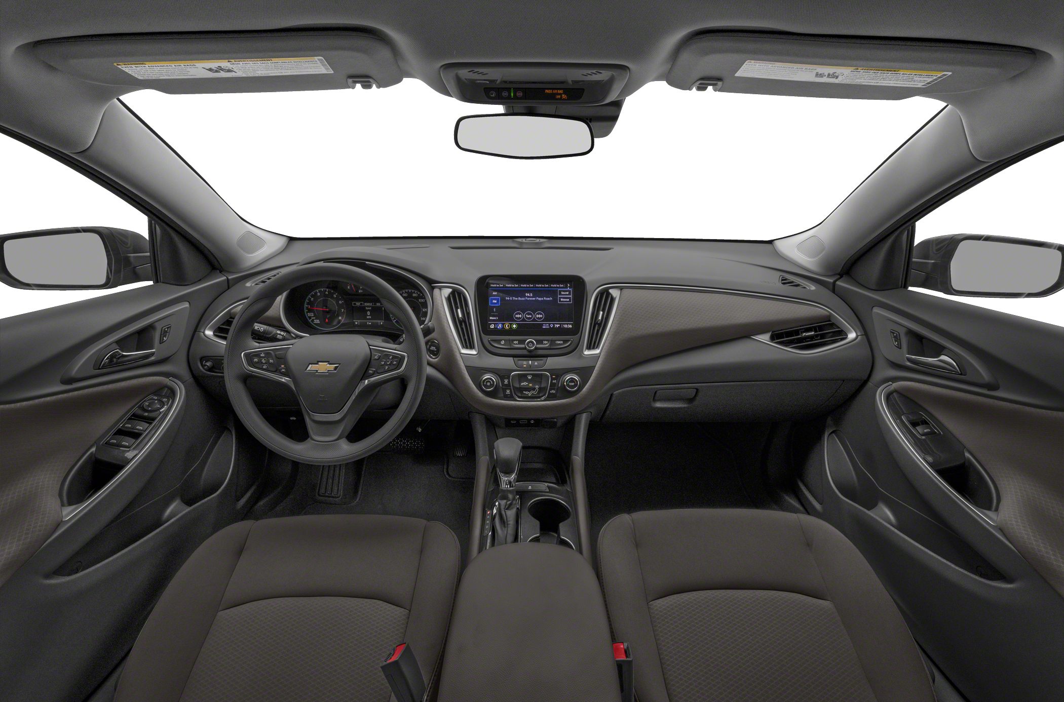 Dashboard, infotainment system, multifunction steering wheel, center console