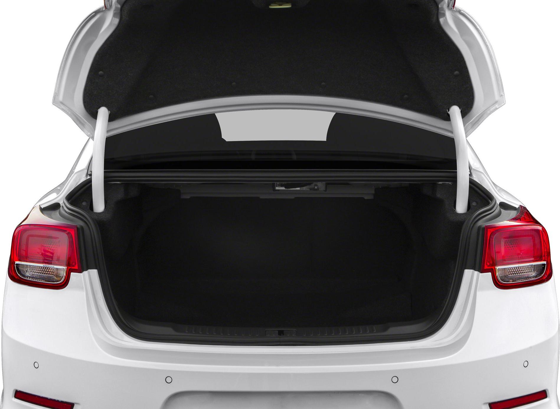 Spacious open trunk with visible taillights and hinges