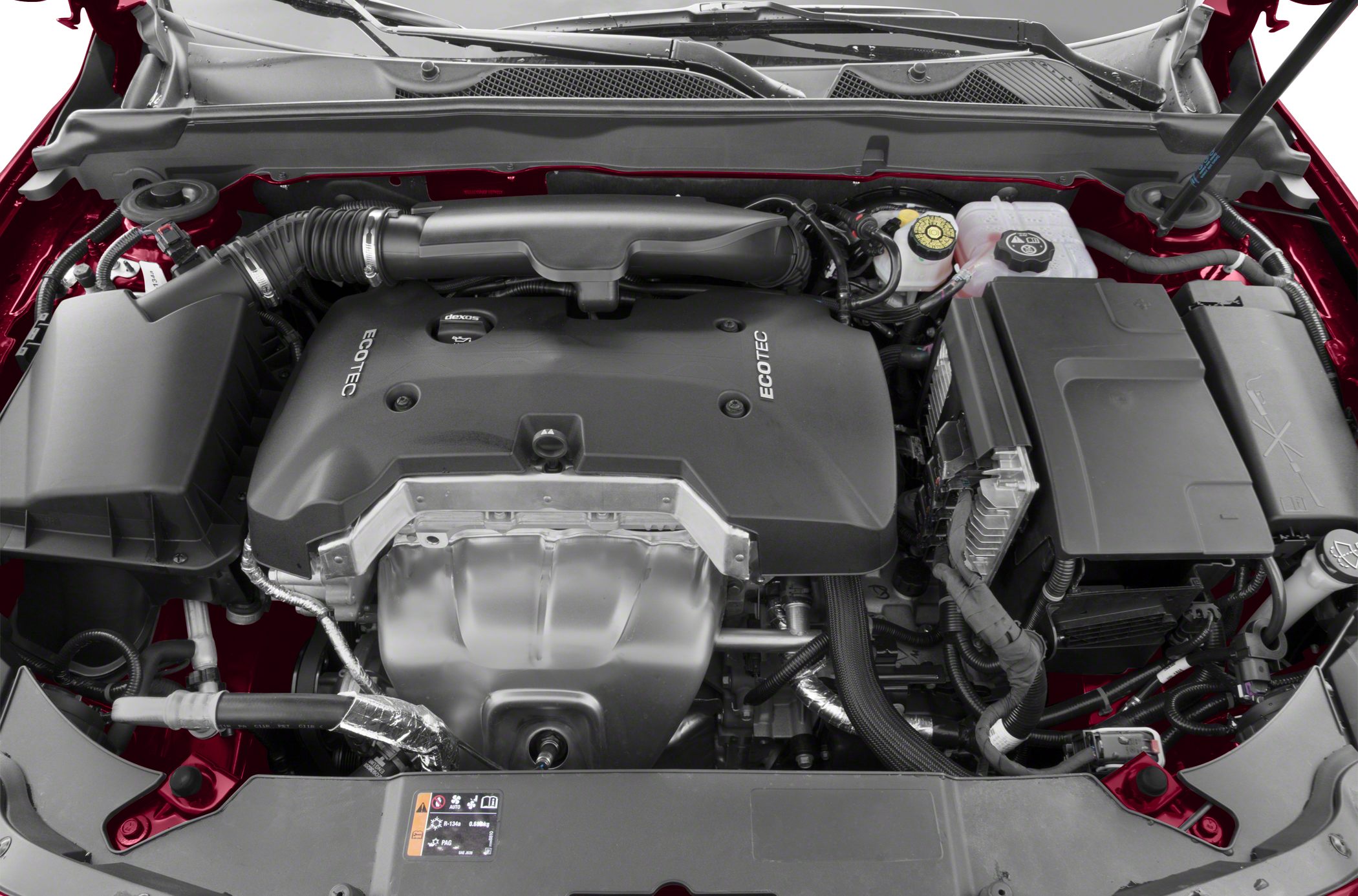 Ecotec engine bay with detailed modern components and layout.