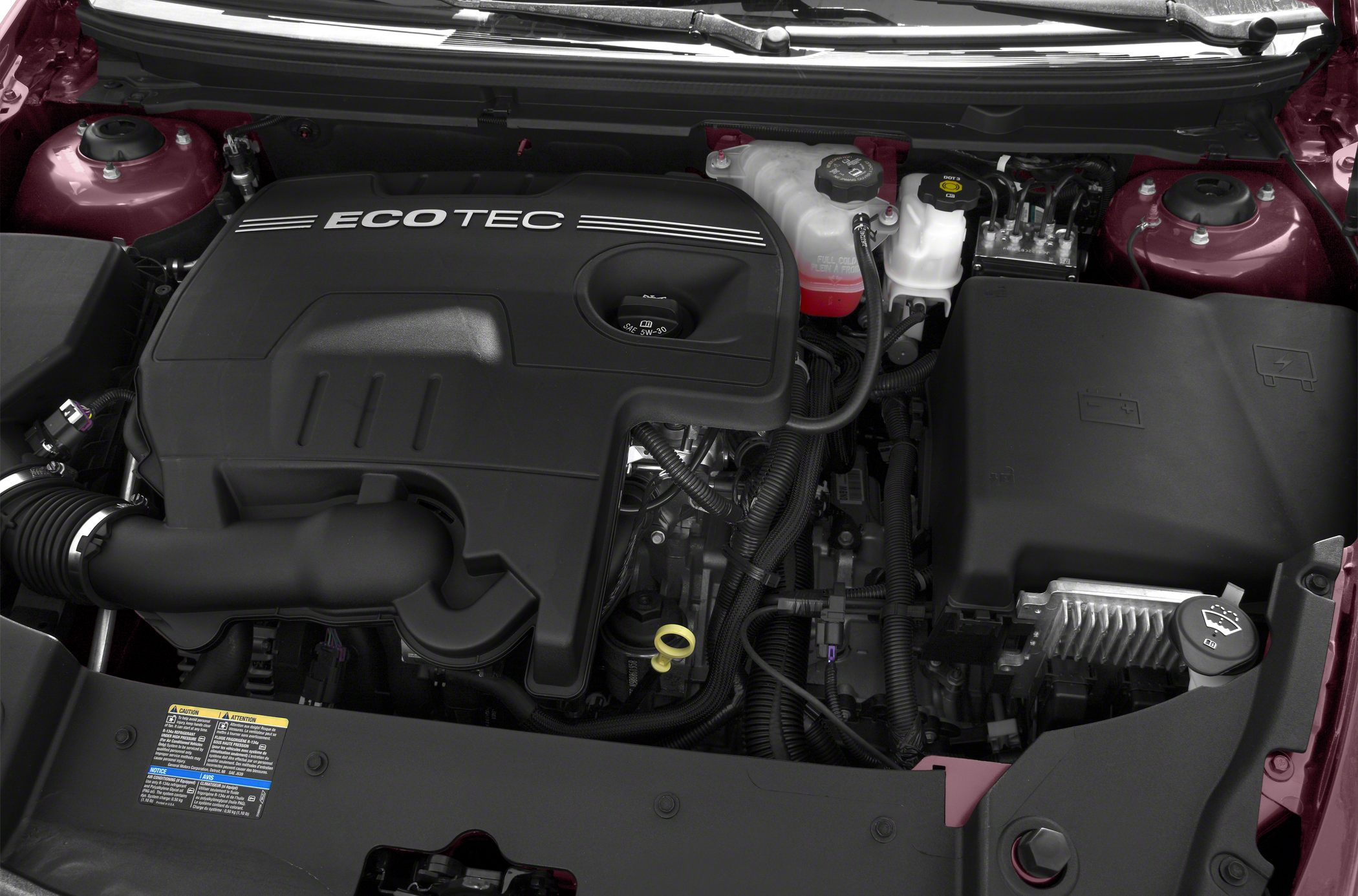 ECOTEC engine cover and detailed engine bay layout