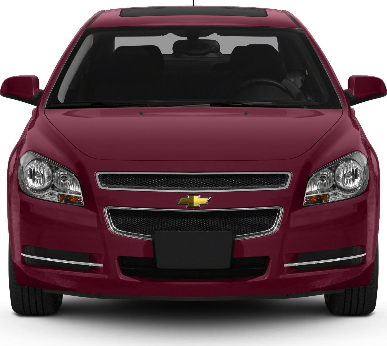 Front view of a sedan with distinctive grille and headlights