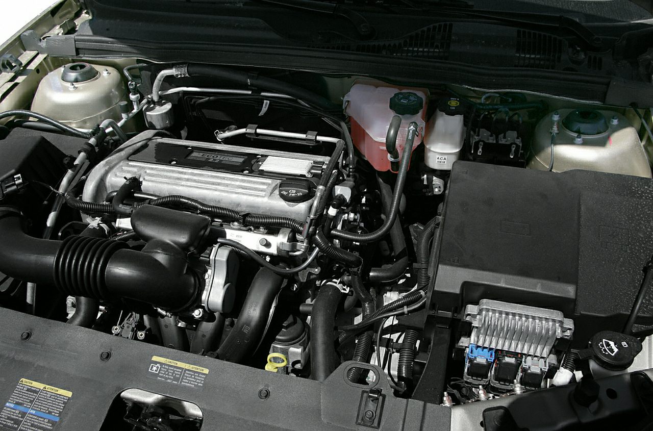 Engine bay with Ecotec 2.2 inline-4 and key components