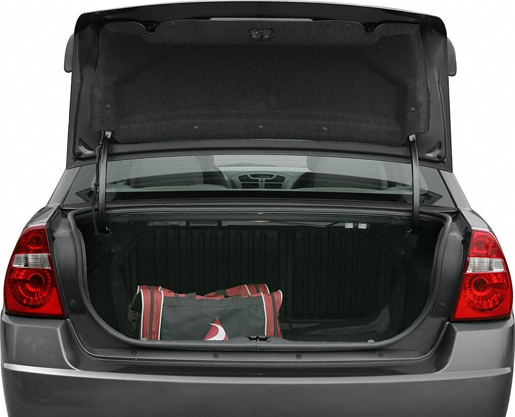 Open trunk with sports bag inside