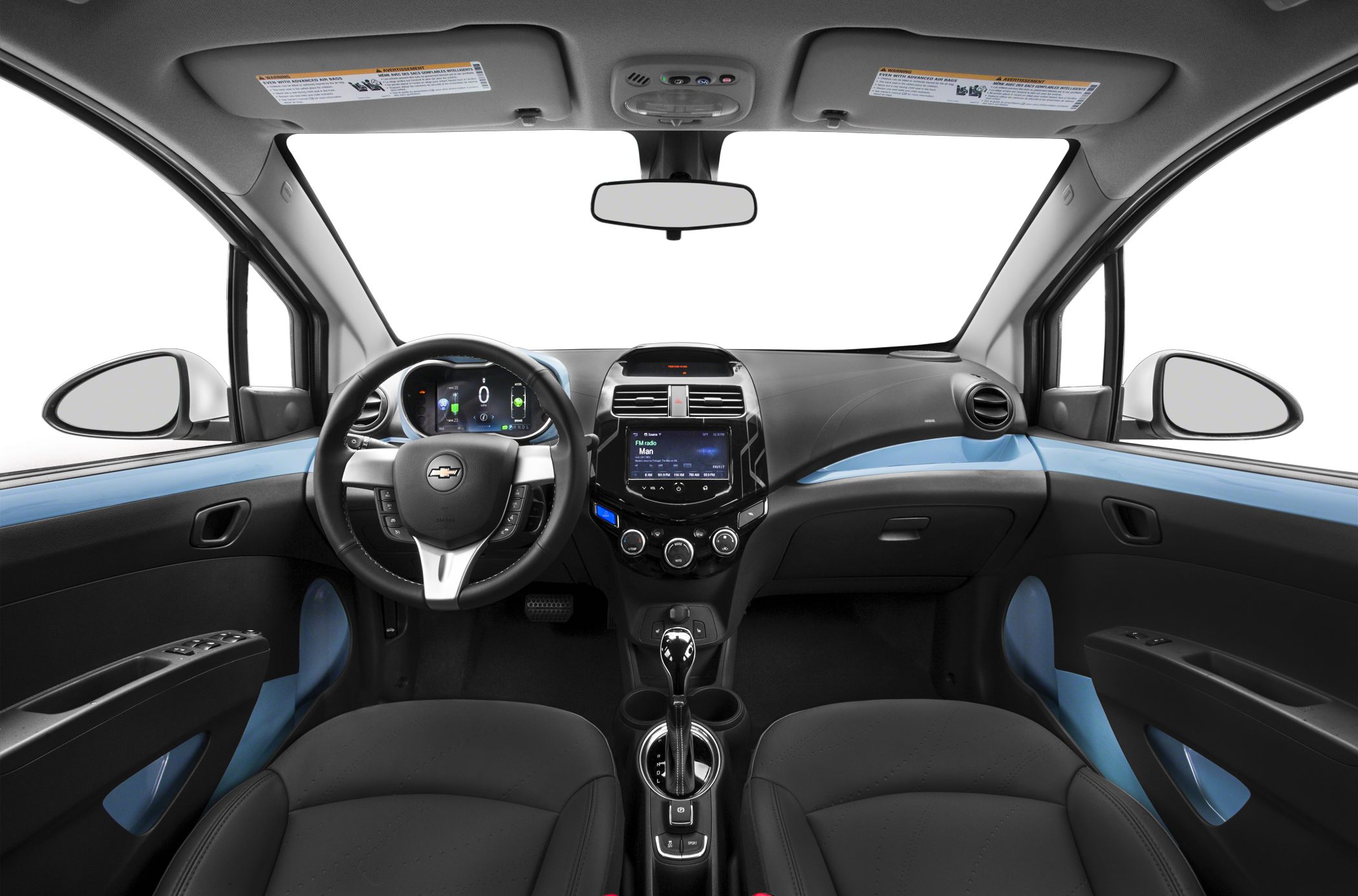 Dashboard, steering wheel, center console with digital display