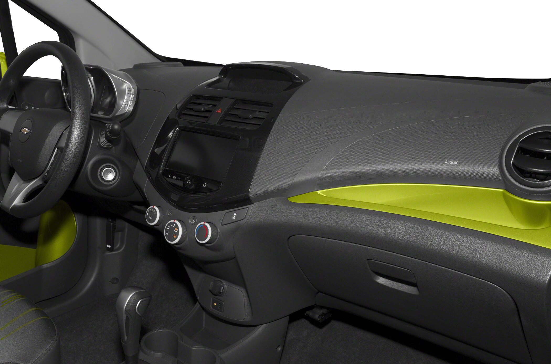 Dashboard, steering wheel, climate controls, center console