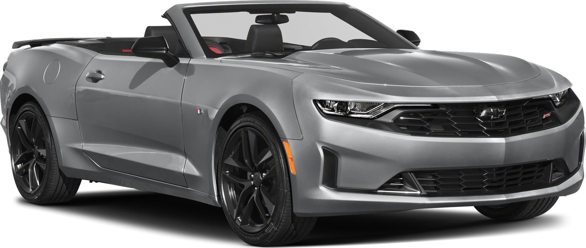 Convertible front view with LED headlights and black alloy wheels