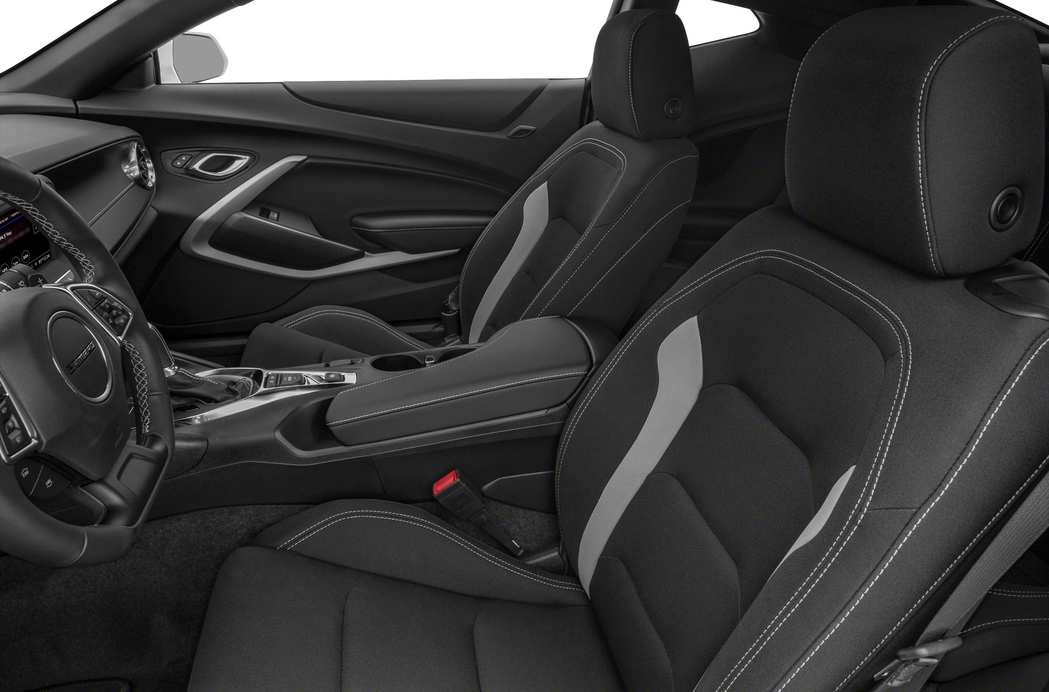 Sporty front seats and ergonomic dashboard with modern design