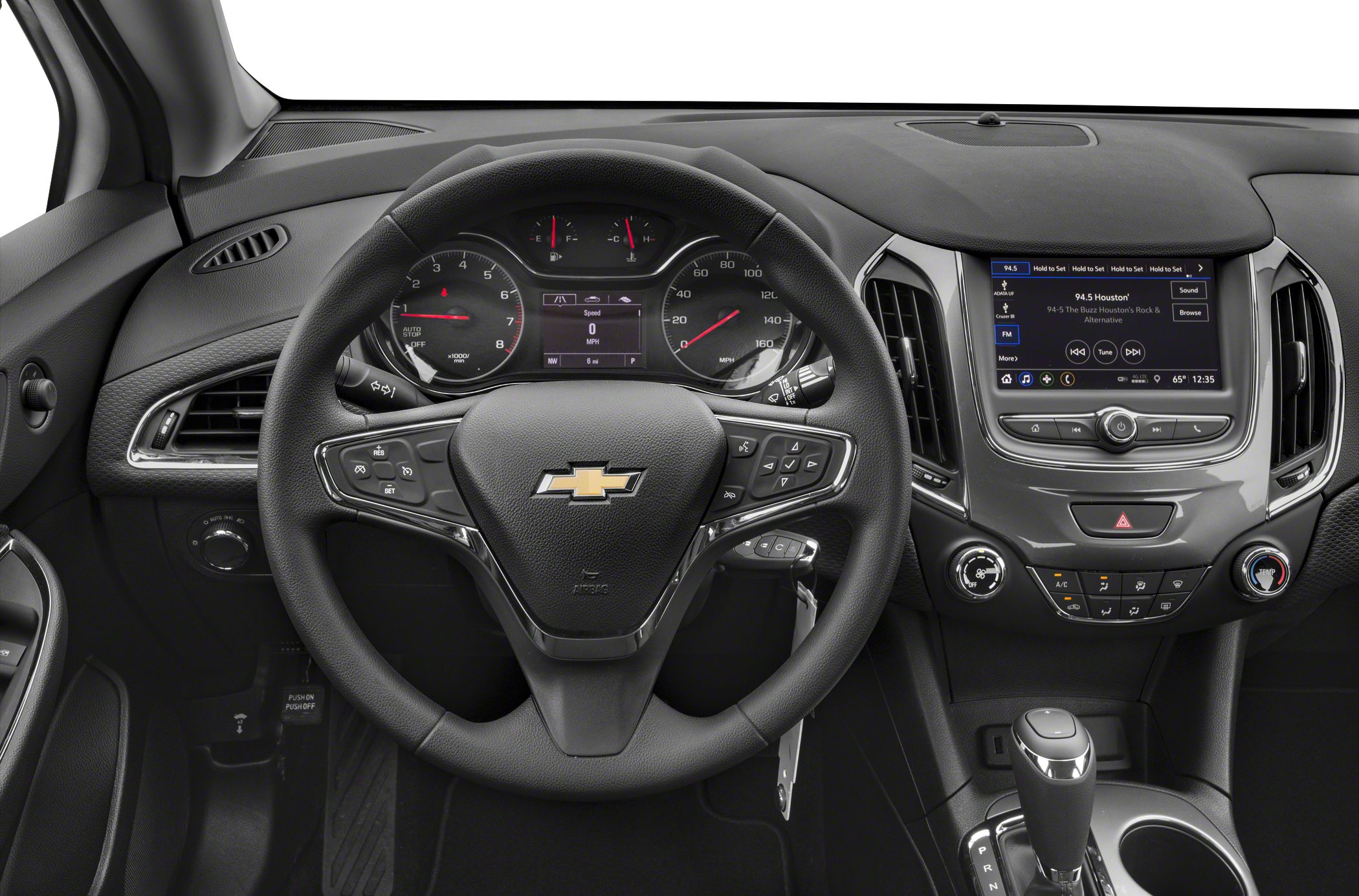 Steering wheel, digital dashboard, multimedia touchscreen display