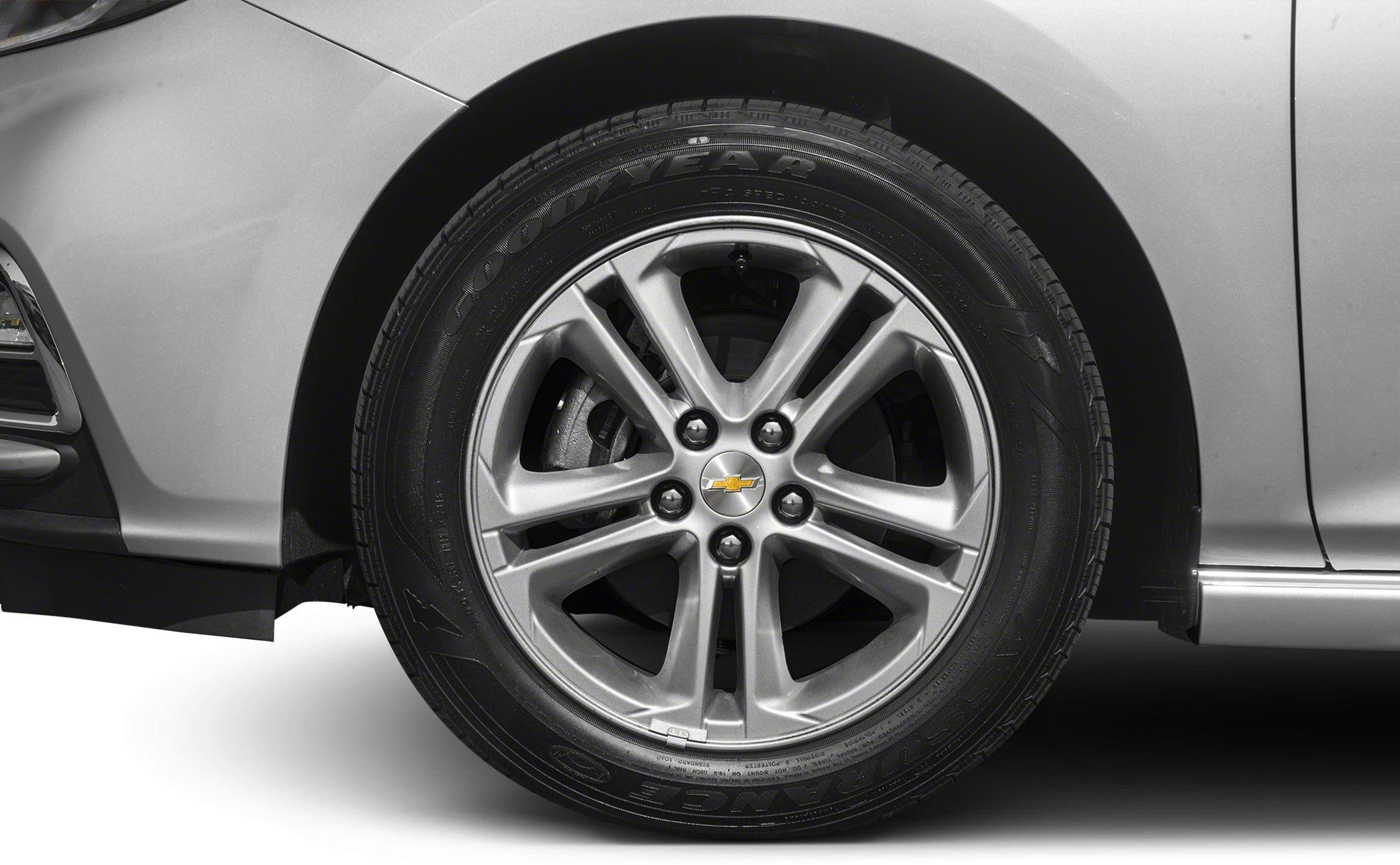 Alloy wheel with Goodyear tire on hatchback