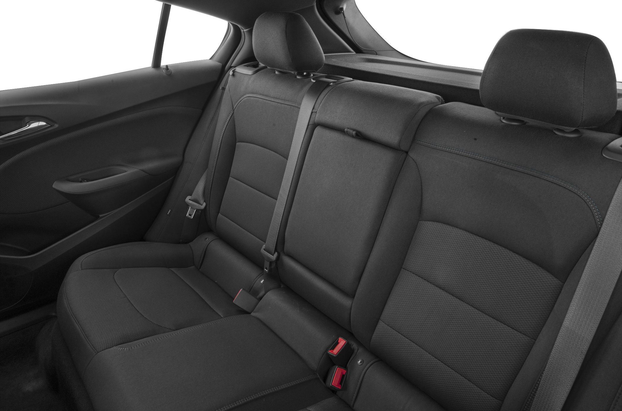 Black fabric rear seats with seatbelts