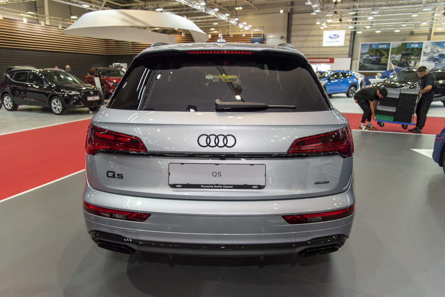 Rear view of SUV with LED tail lights and rear wiper