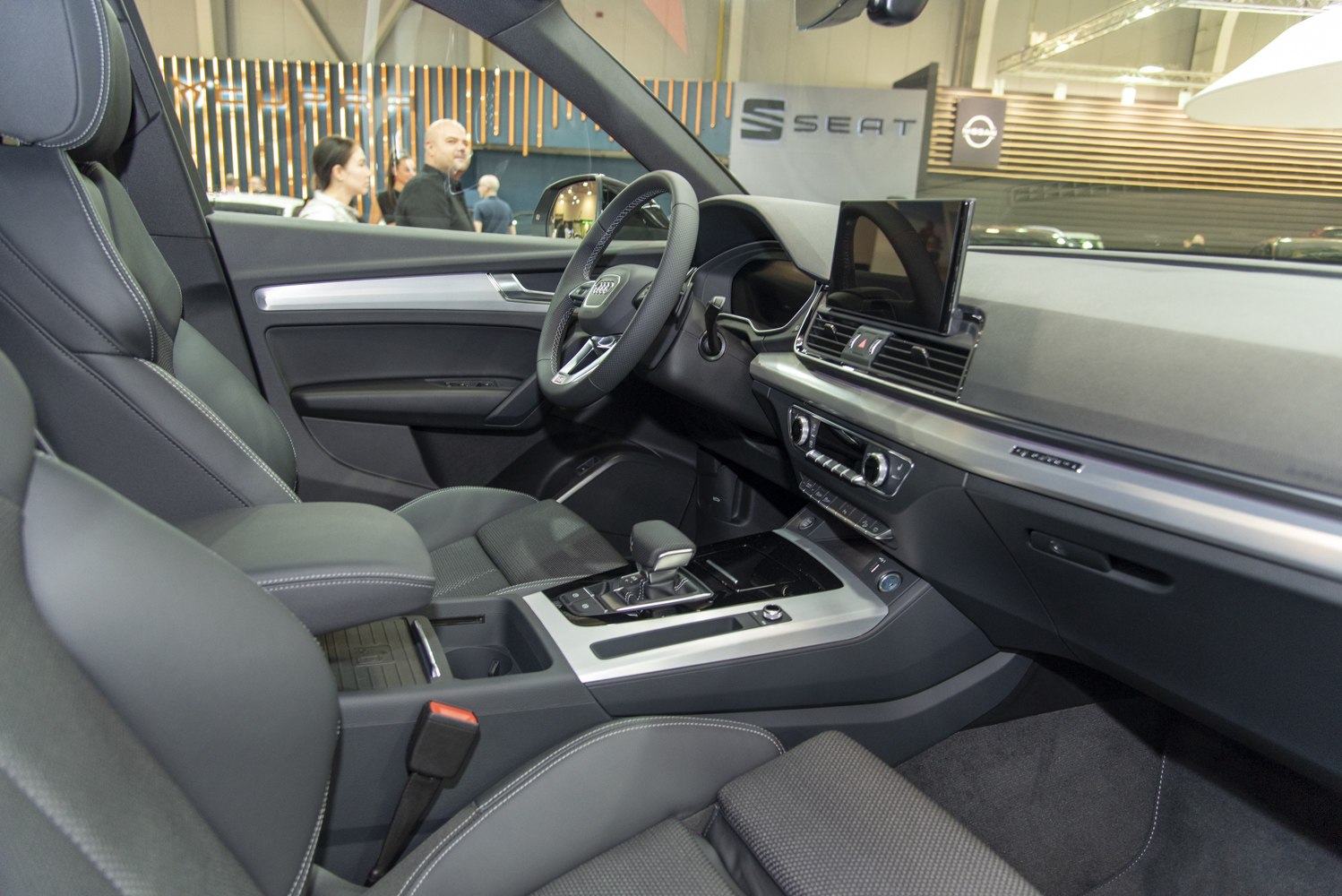 Luxury interior with modern dashboard and touchscreen display