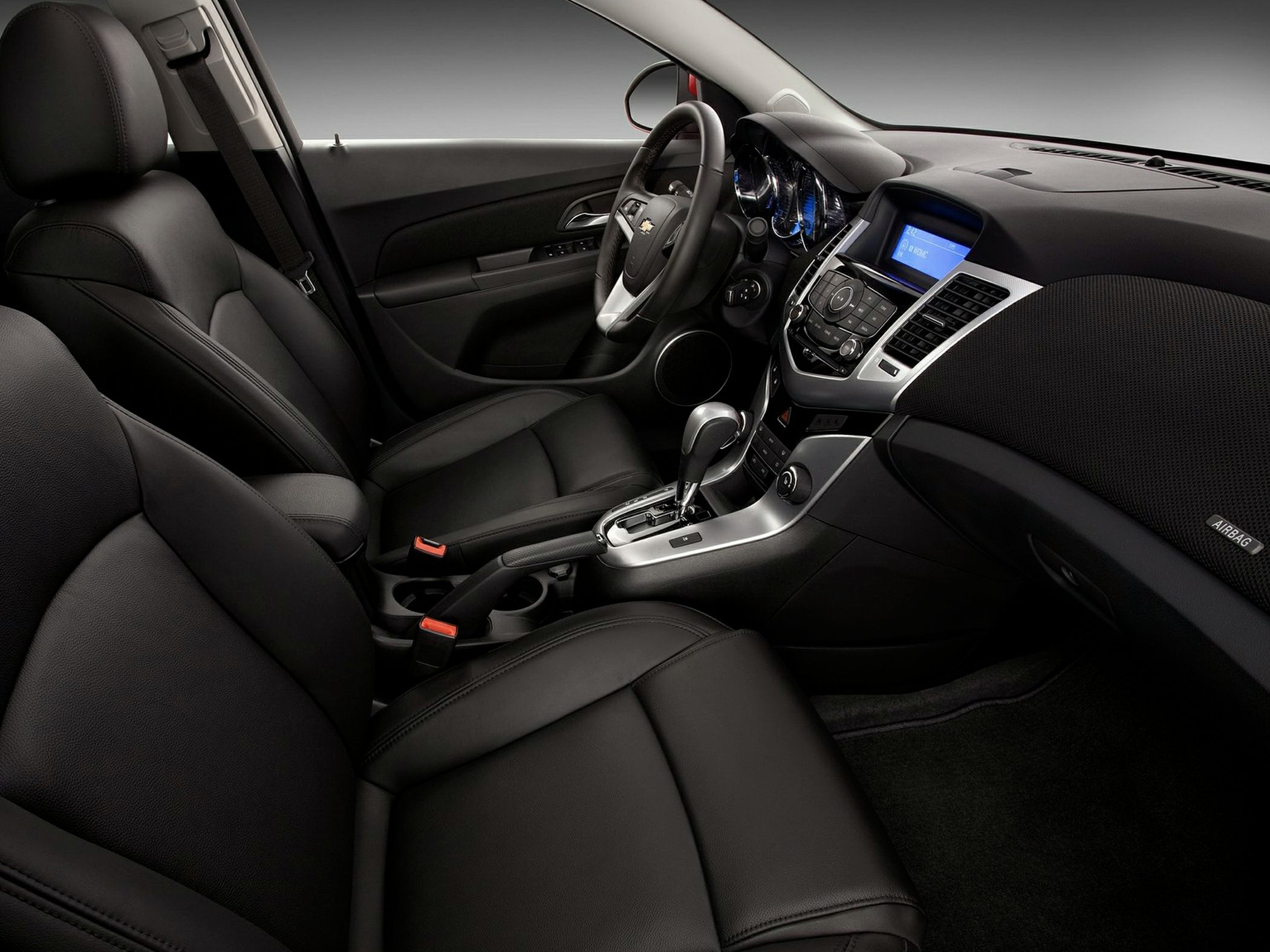Modern dashboard and leather upholstery interior