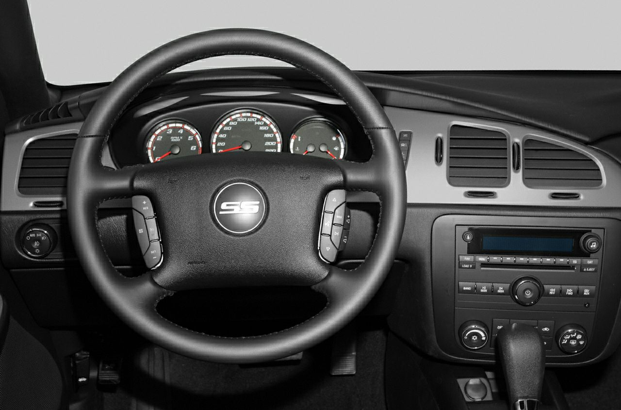 SS steering wheel and instrument cluster with dashboard controls