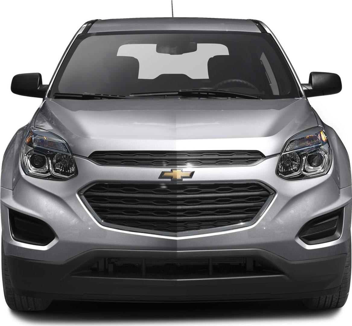 Silver SUV front view with grille and dual headlights