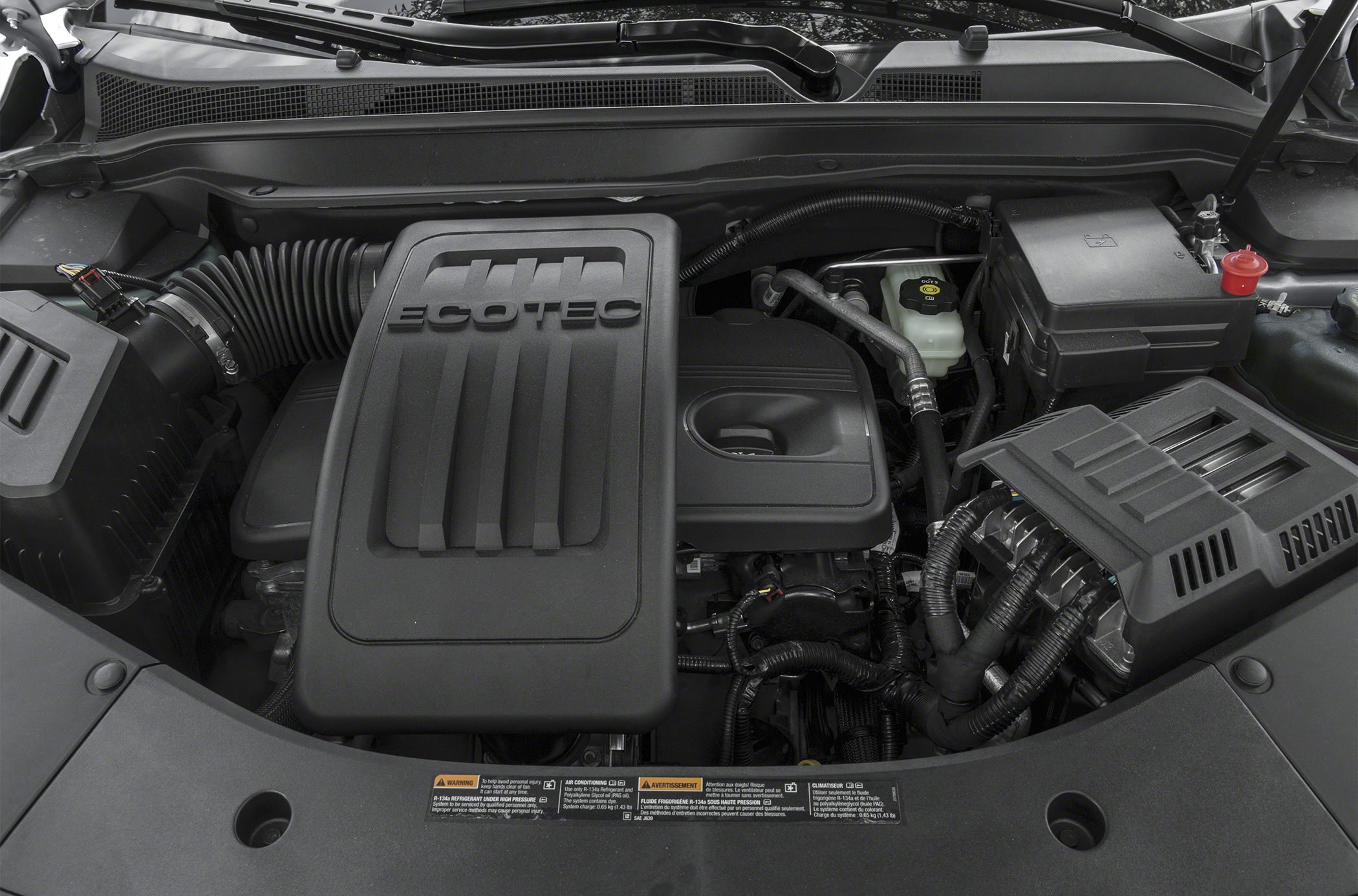 ECOTEC engine bay with visible components and wiring