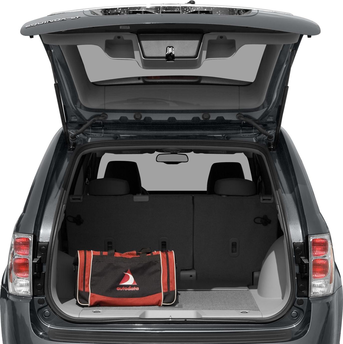Open rear cargo space with sports bag inside