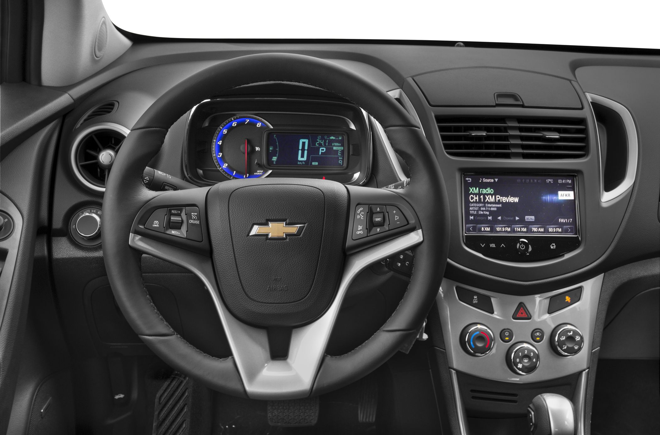 Dashboard and multifunction steering wheel with digital display