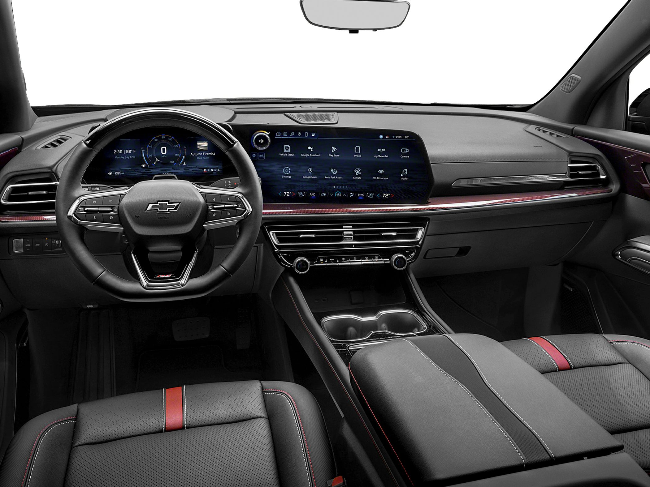 Digital instrument cluster and large touchscreen infotainment center