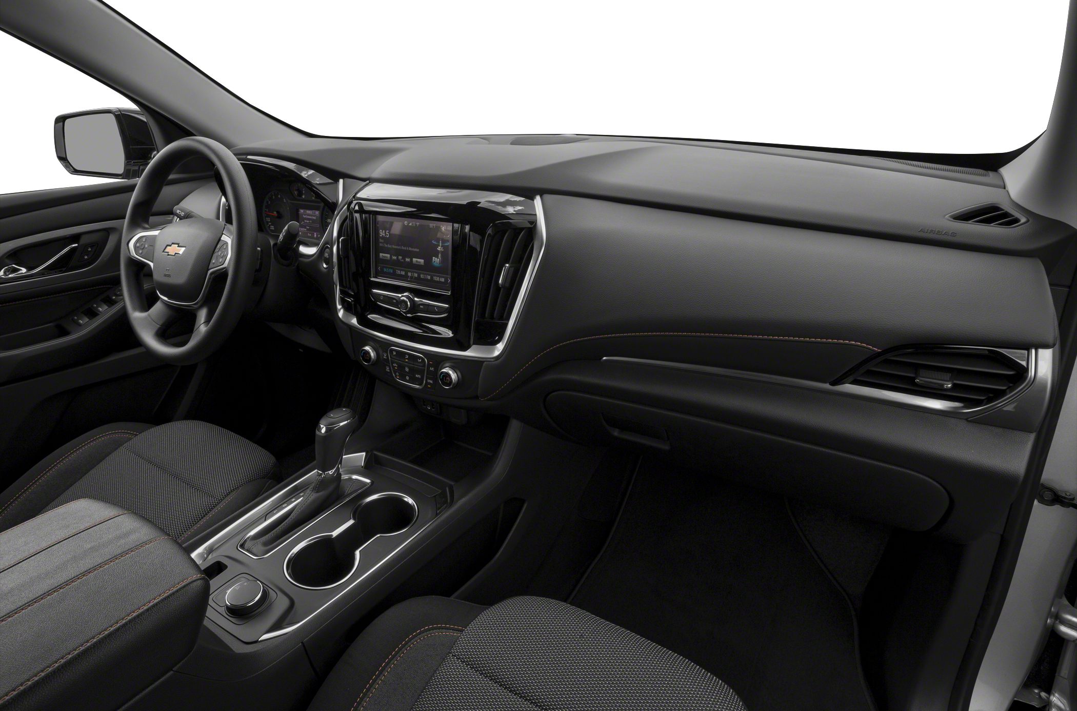 Dashboard, infotainment system, center console with gear shift