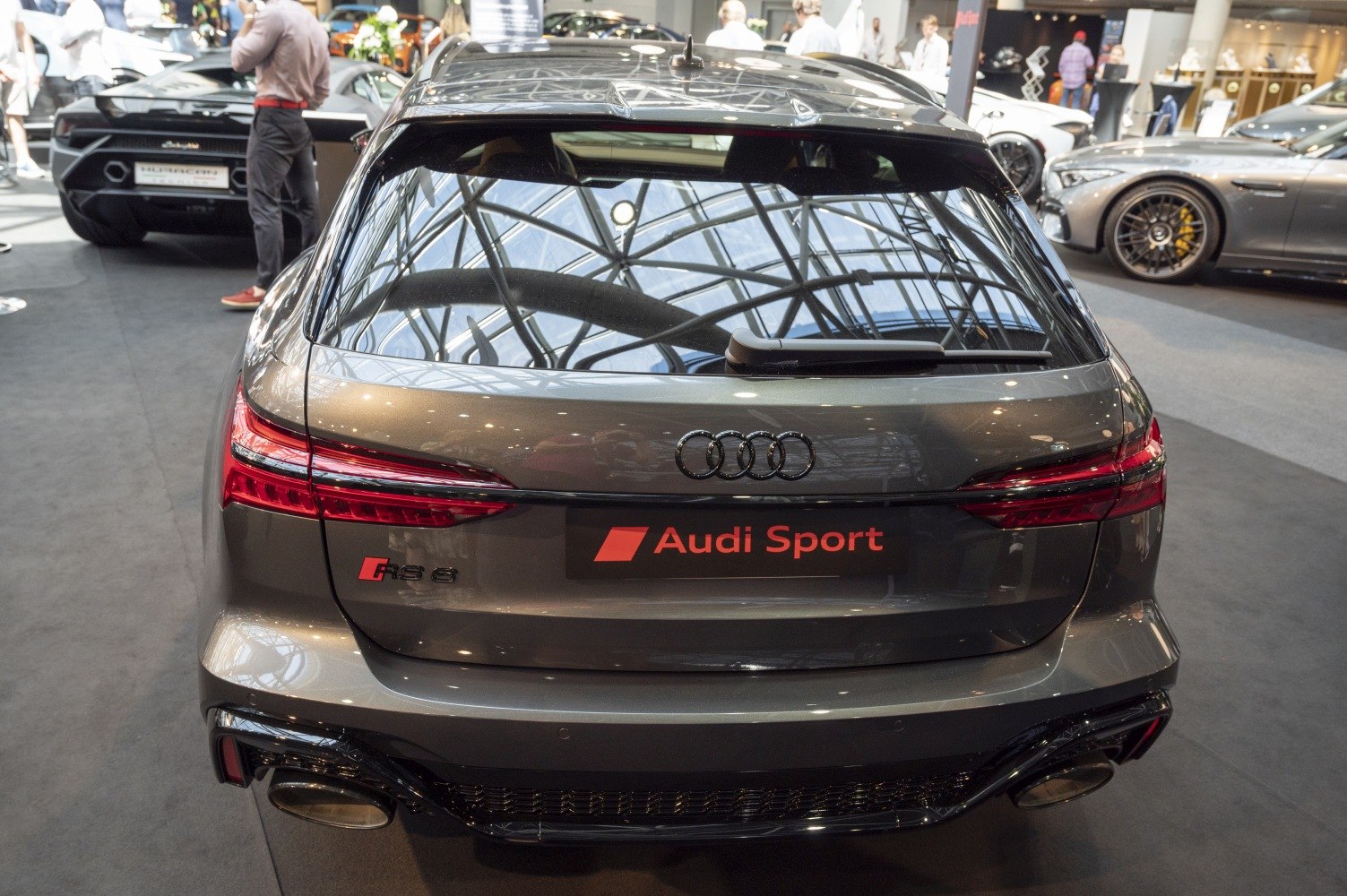 Aggressive rear design with sleek taillights and quad exhausts