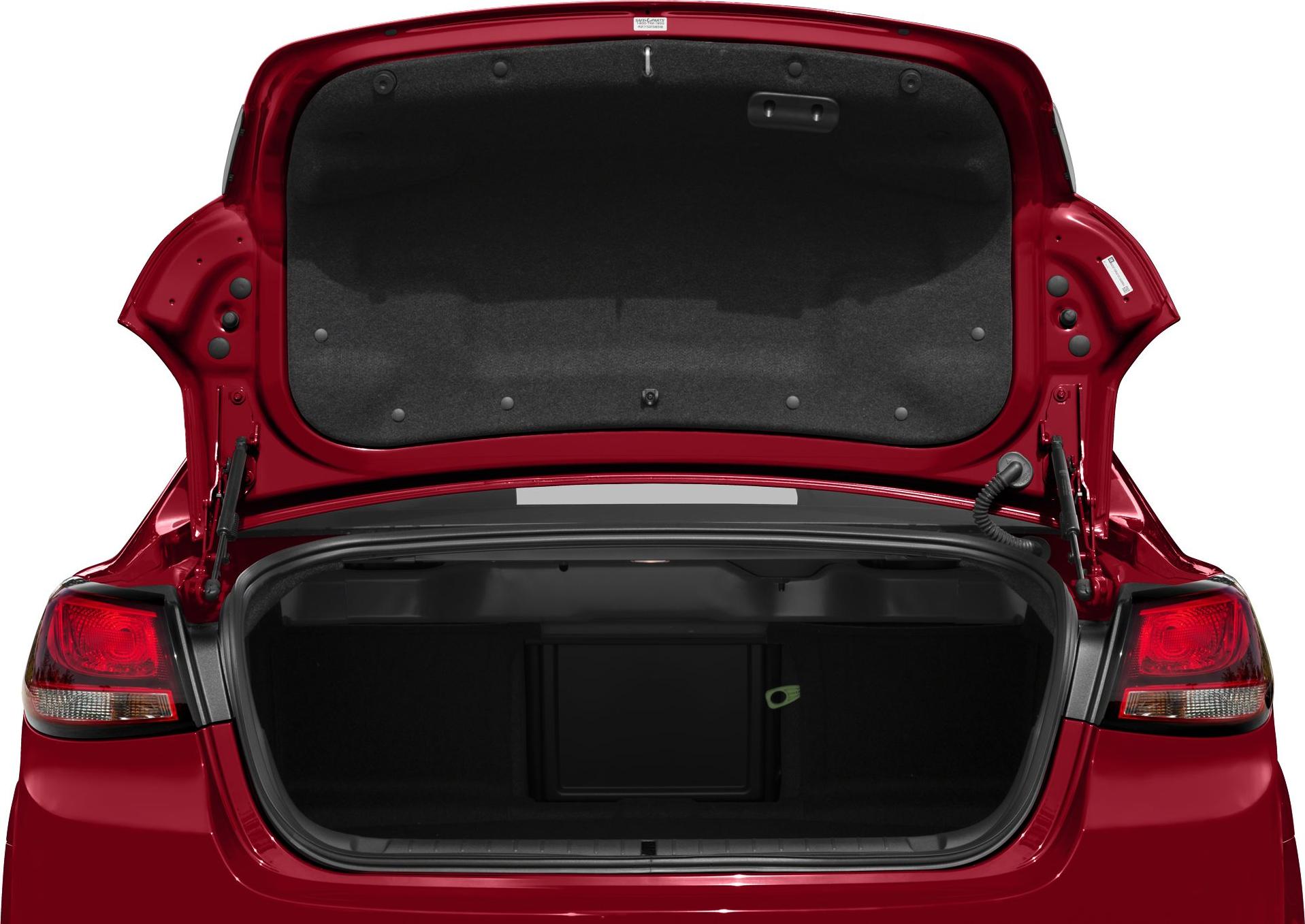 Spacious open trunk with large cargo area and interior access.