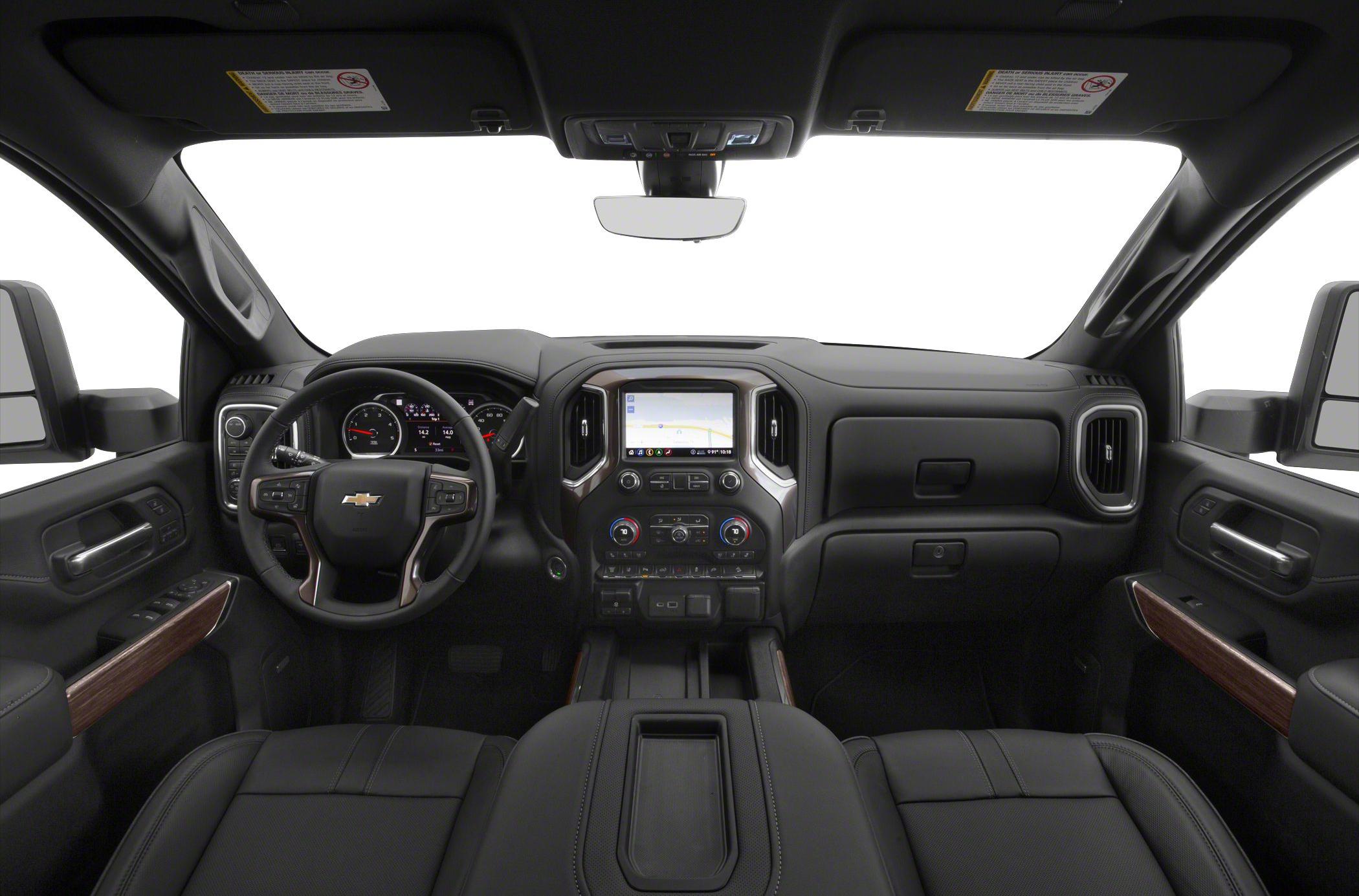 Interior dashboard and steering wheel with touchscreen and controls