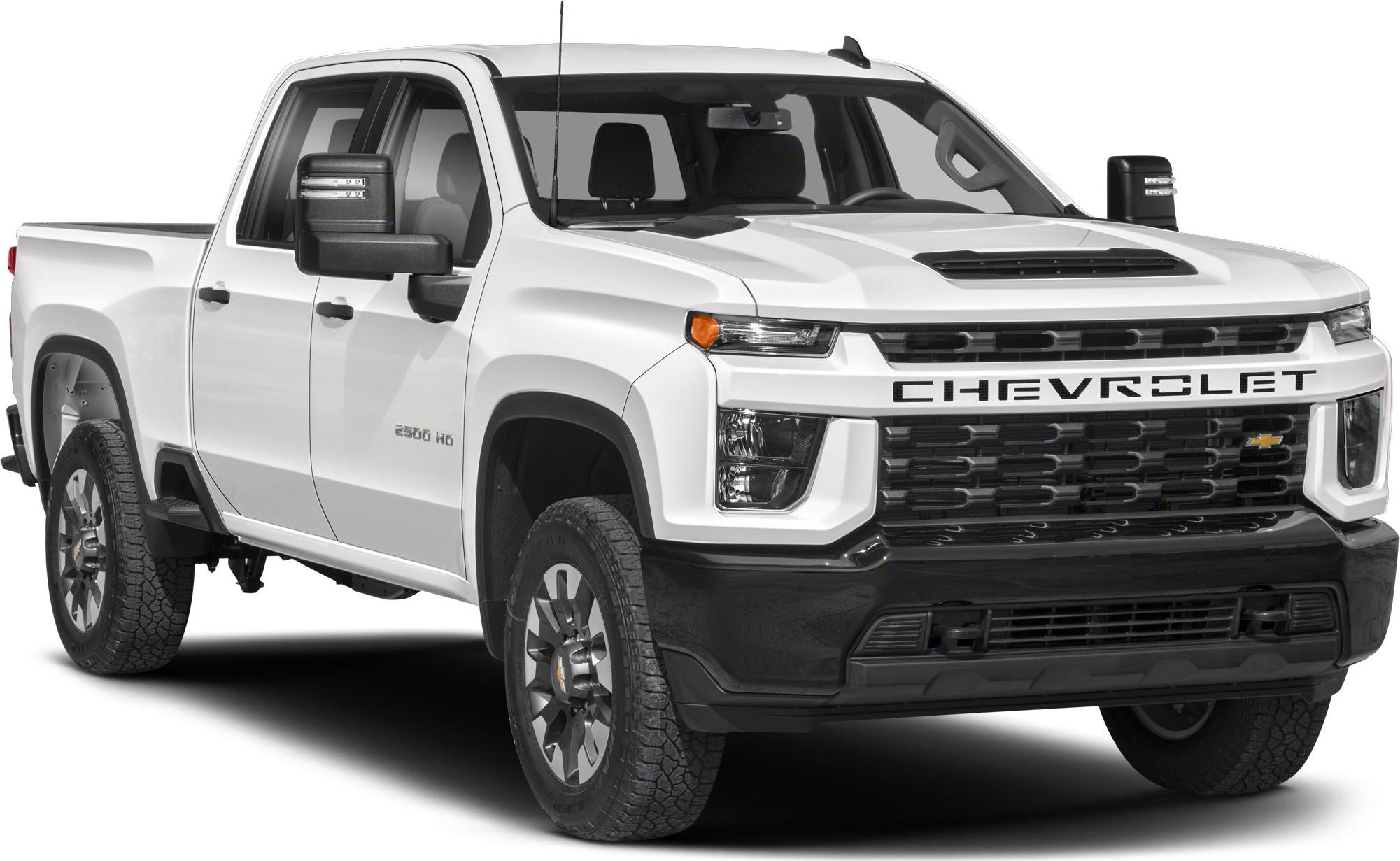 Heavy-duty truck with crew cab, long bed, bold grille and extended bed
