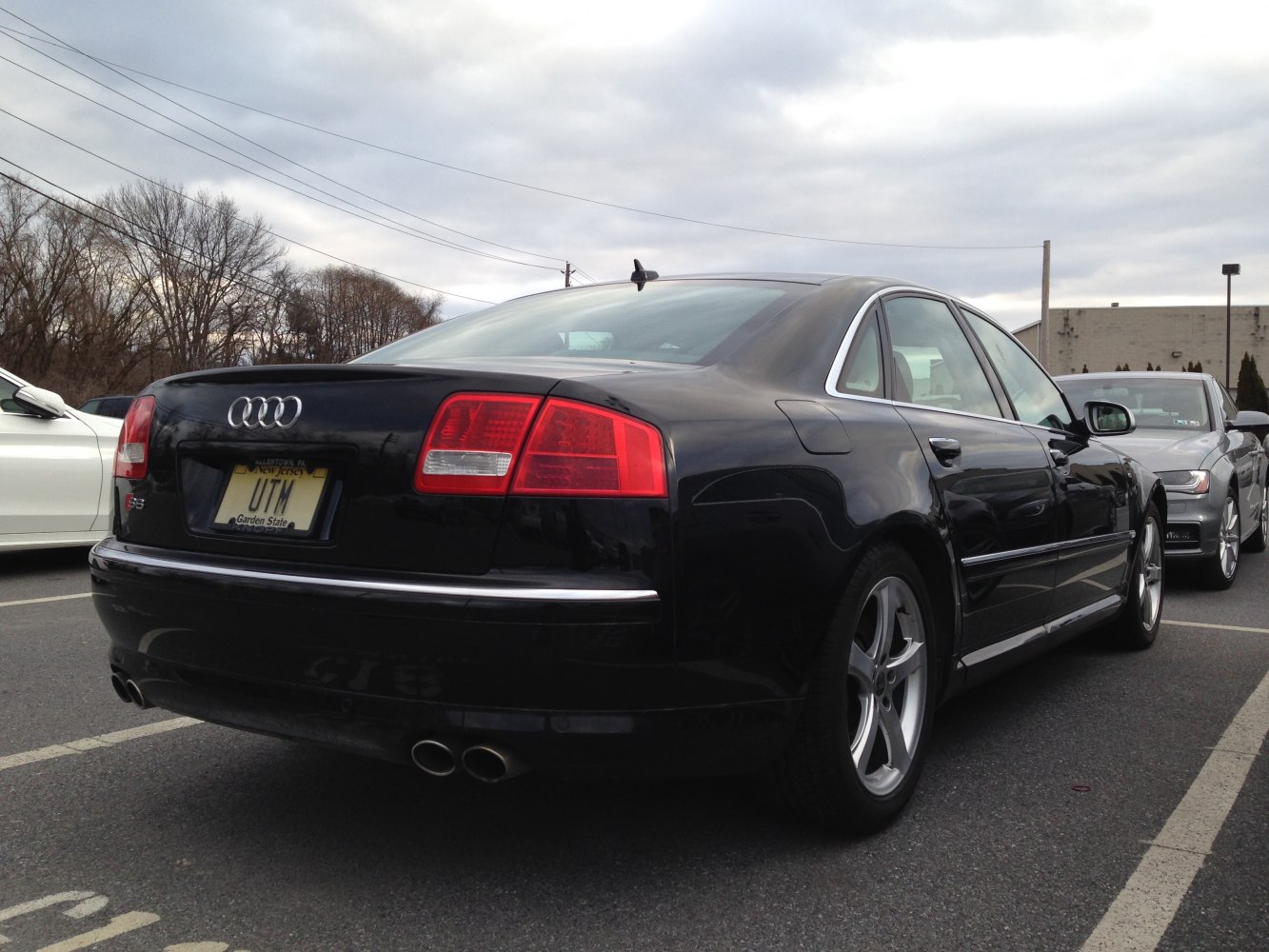 Rear view with quad exhaust and tail lights