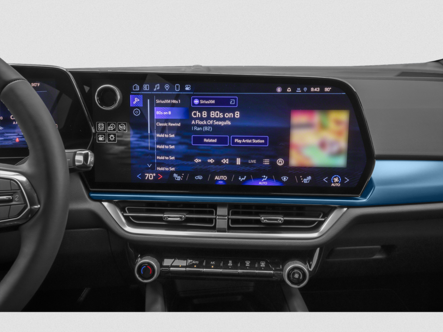 Digital infotainment touchscreen with climate control interface