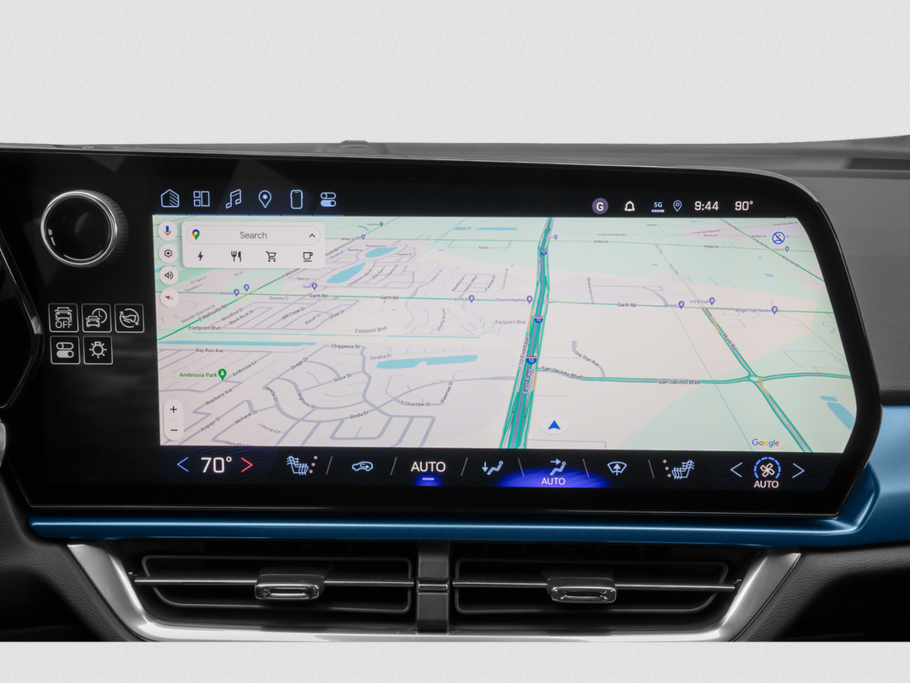 Touchscreen navigation and climate control interface