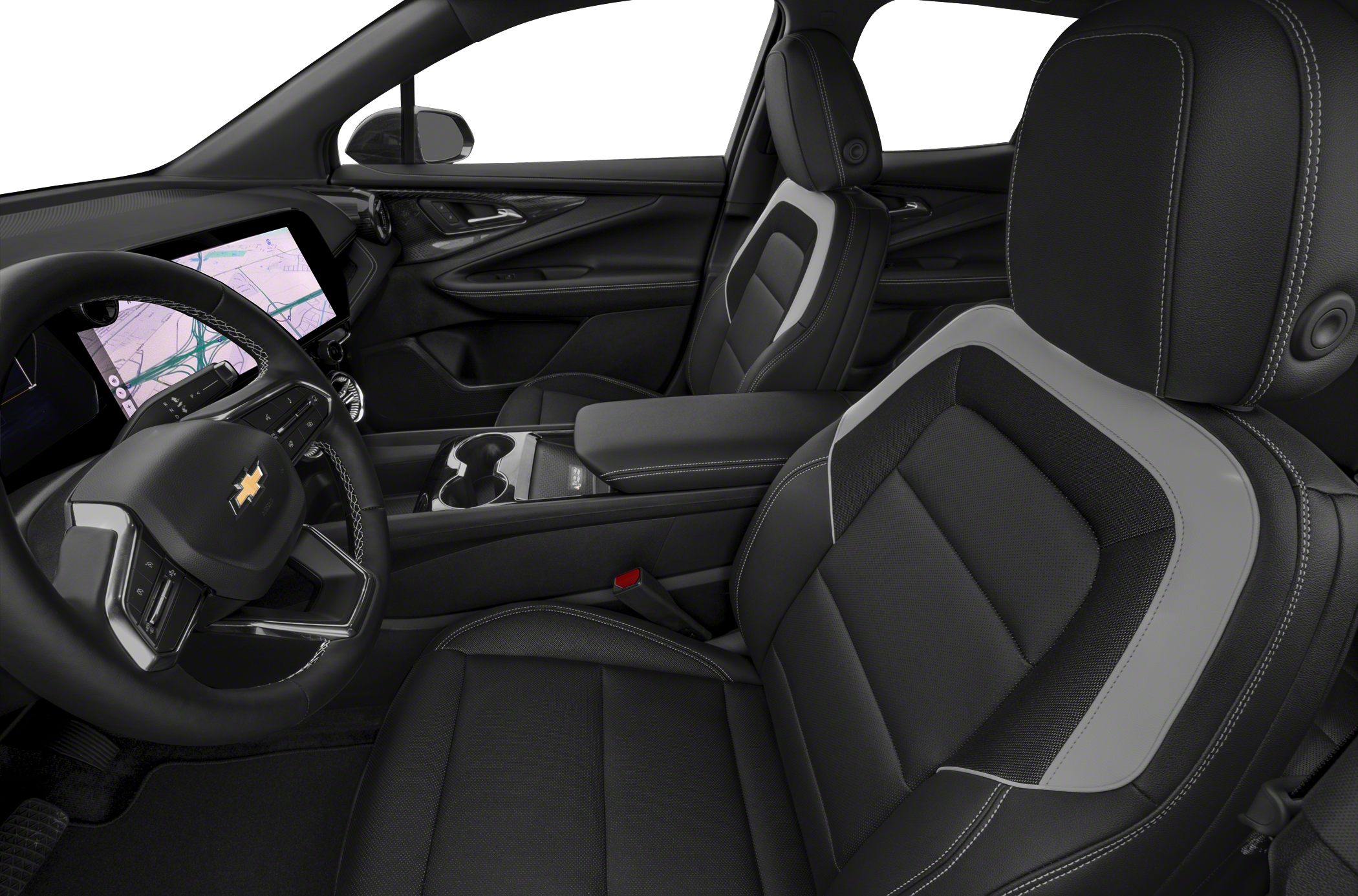 Modern interior with touchscreen navigation and premium seats