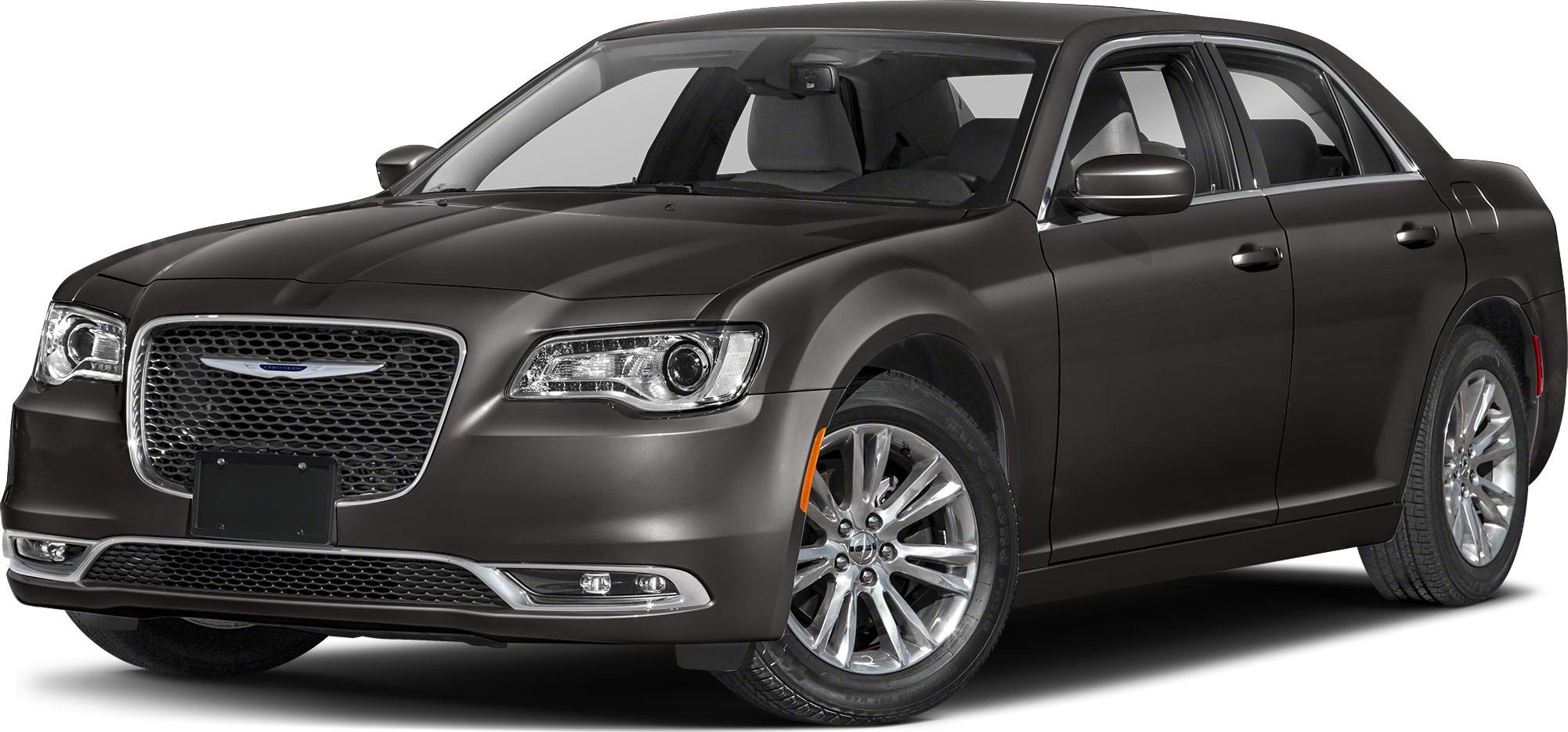 Front view of a sedan with distinctive grille and LED headlights
