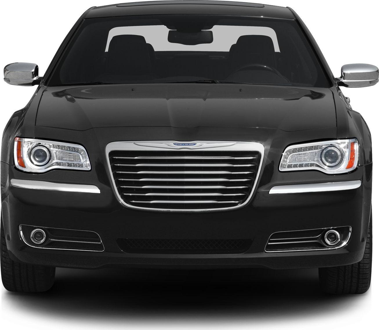 Front view with chrome grille and LED headlights