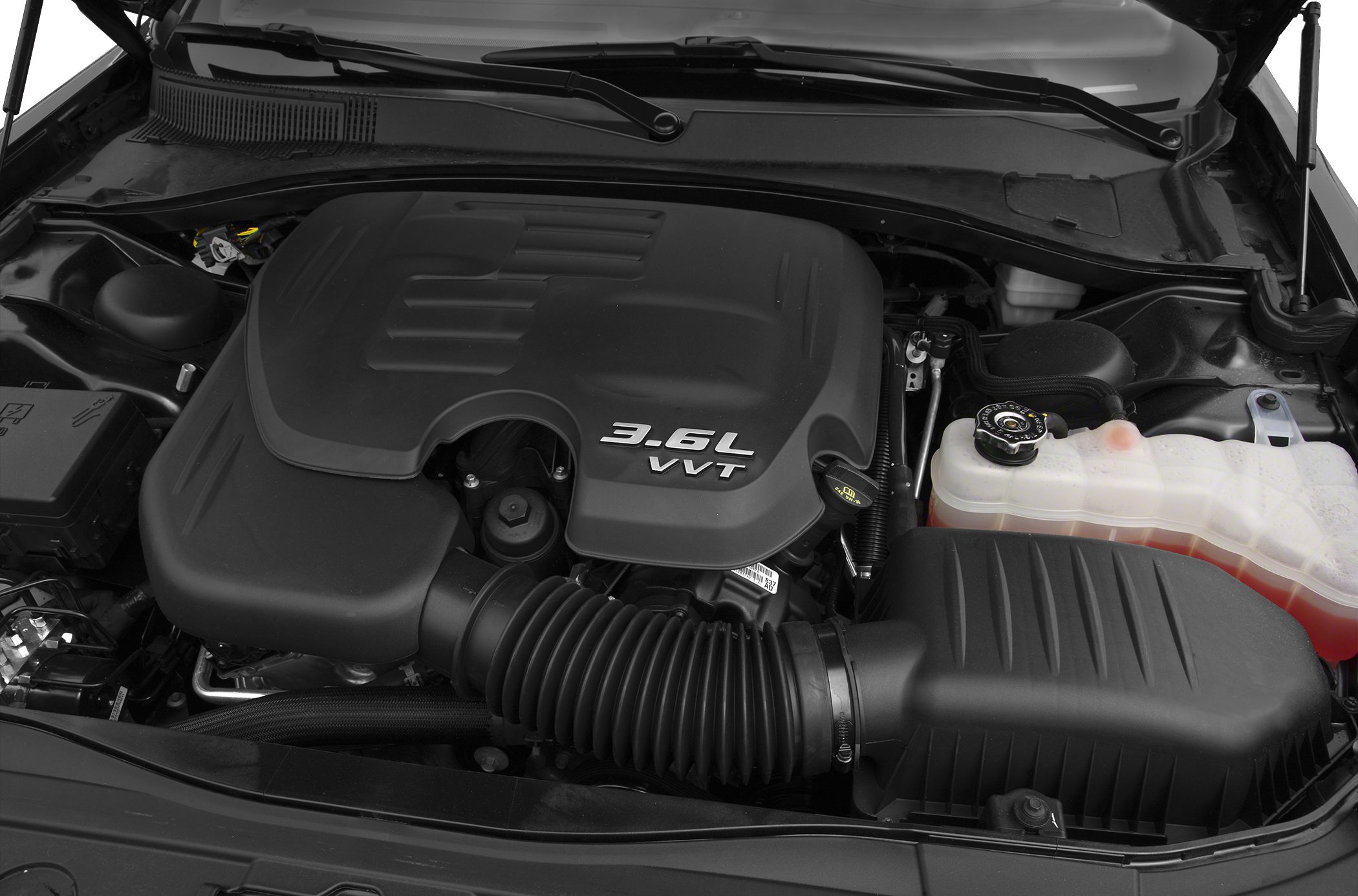 3.6L VVT engine with air intake and coolant reservoir