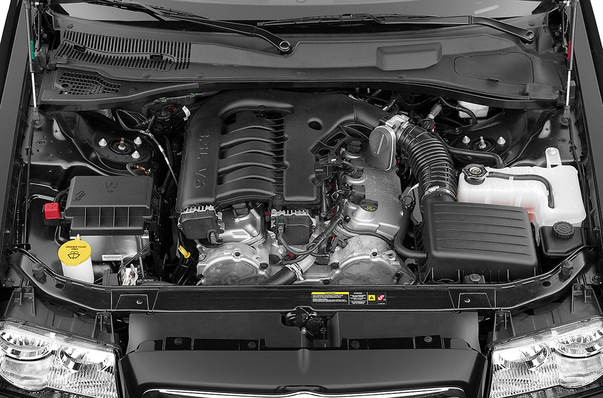 3.5L V6 engine bay with detailed components and layout
