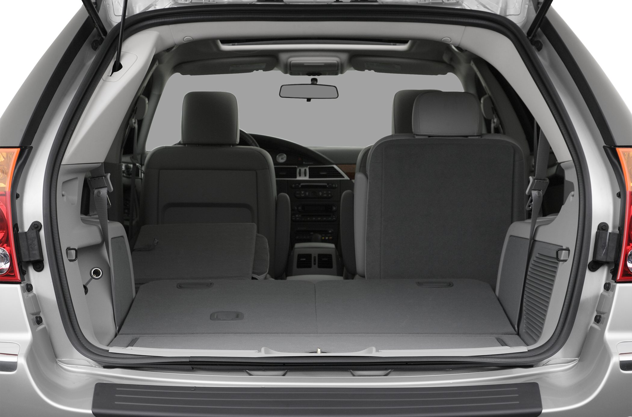 Spacious rear cargo area with fold-flat seats.