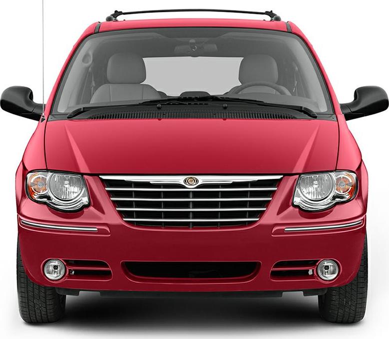 Front view with grille, headlights, fog lights, and roof rails.