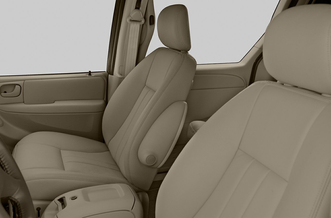Leather front seats and door panel interior design