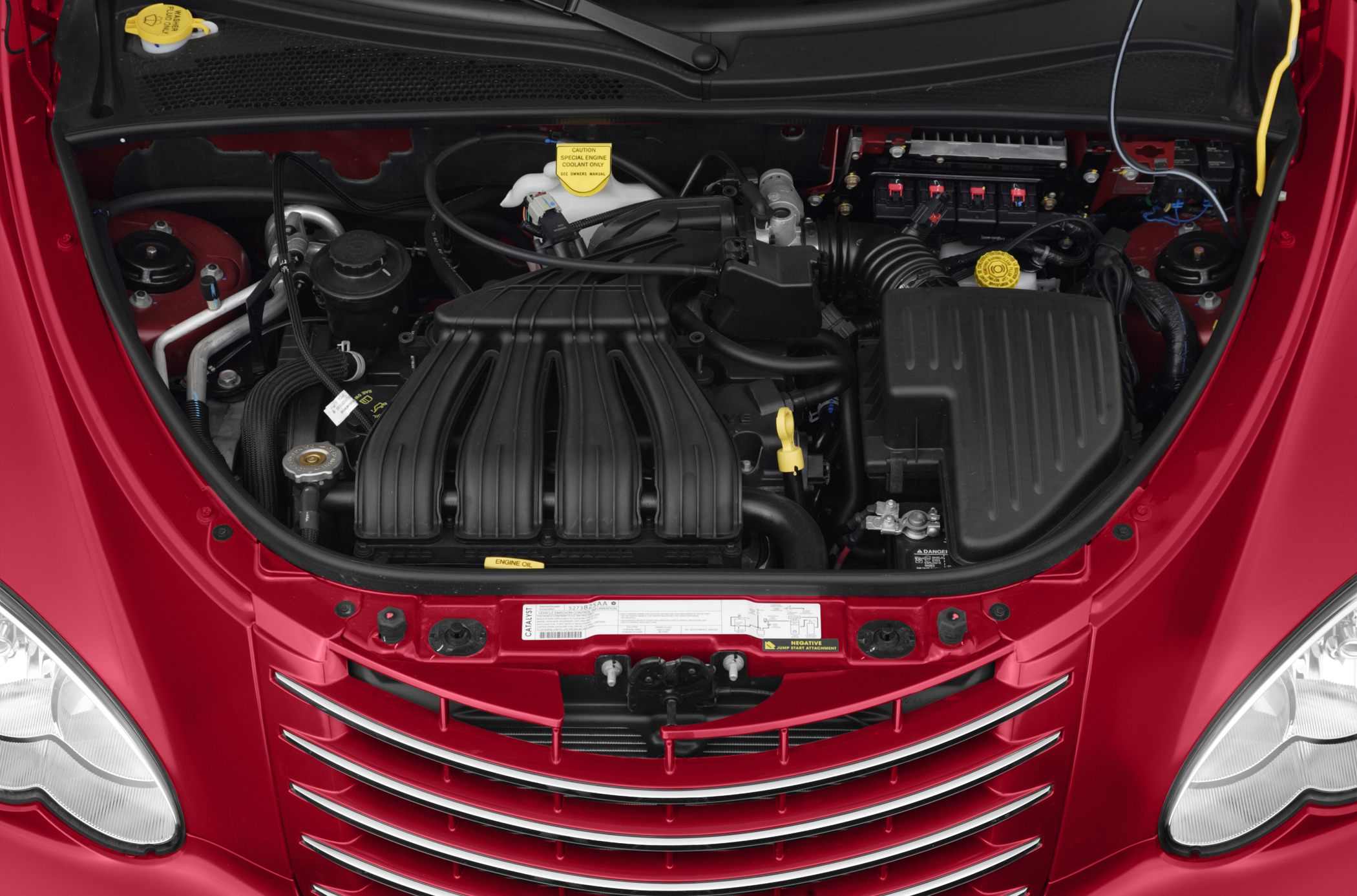 Engine compartment and components under hood