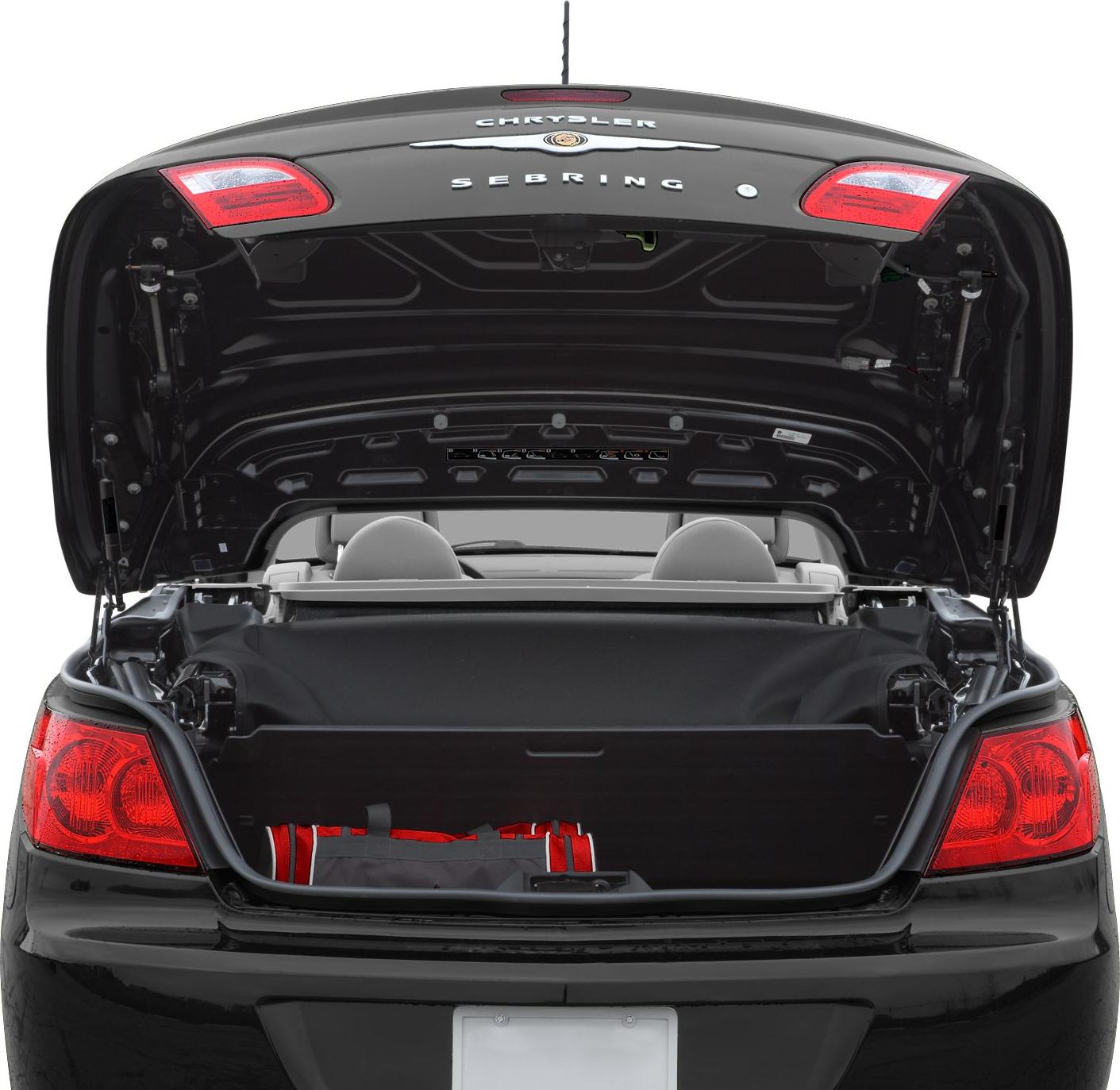 Open trunk and convertible roof mechanism with rear lights