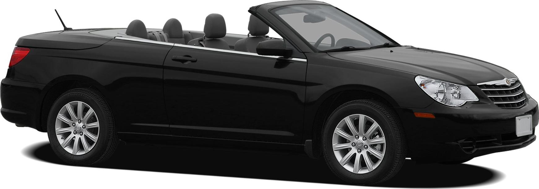 Black convertible with alloy wheels and open-top design