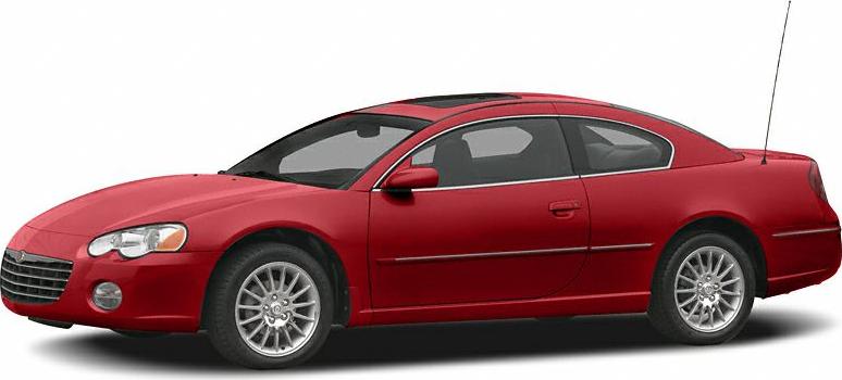 Red two-door coupe with alloy wheels and smooth, aerodynamic body lines