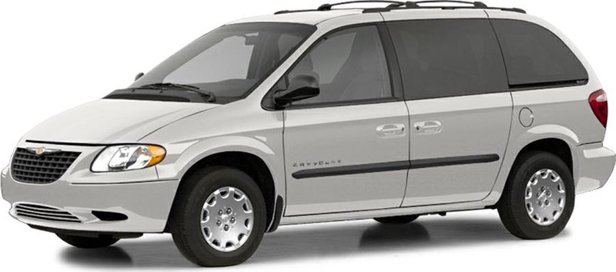 Side profile of a minivan with sliding doors and distinctive grille